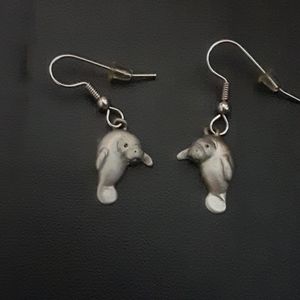 Manatee earrings